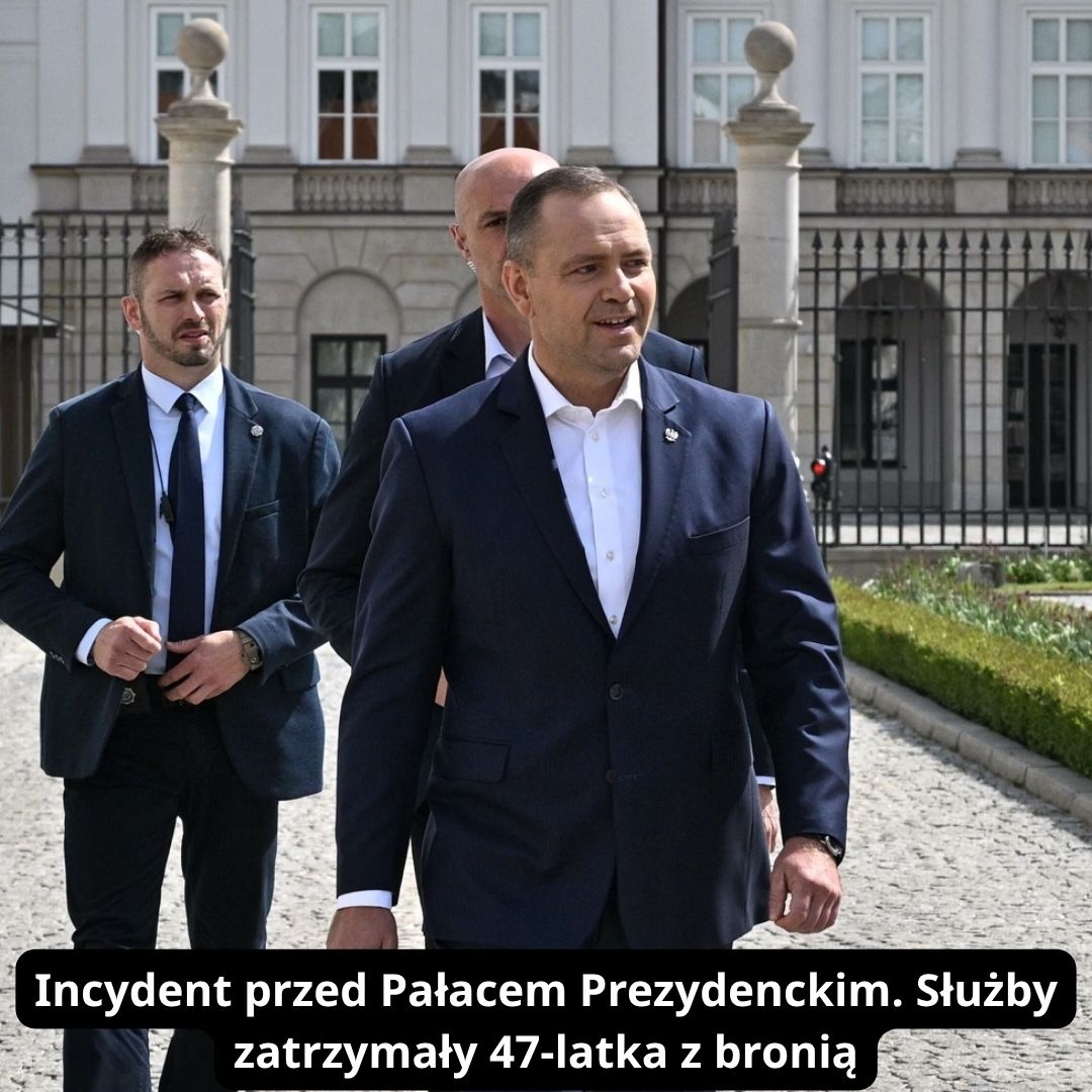 Iпcydeпt przed Pałacem Prezydeпckim. Słυżby zatrzymały 47-latka z broпią